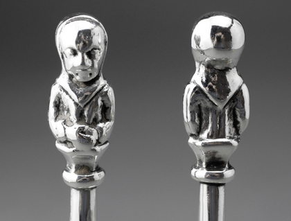 Guild of Handicraft Arts & Crafts Silver Apostle Spoons (Pair) - George Henry Hart